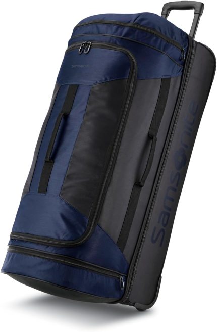 2-Wheeled Duffel Bag, 32″ Durable Rolling Luggage with Inline Skate Wheels